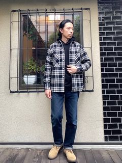 STYLE NO. 21 ヘビーネルシャツをジャケット代わりに