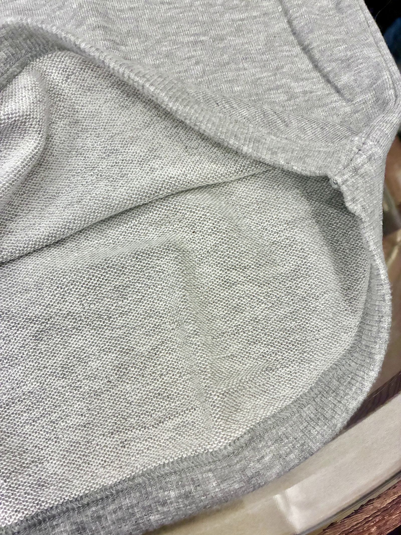 ミニ裏毛半袖リブTシャツ ヘザーグレー