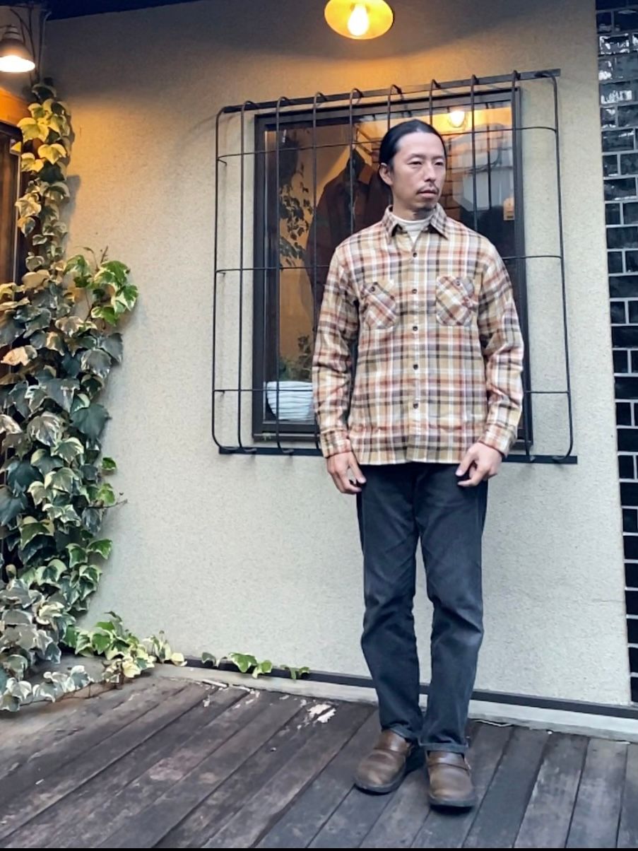 SUGAR CANE - SC28956 / TWILL CHECK WORK SHIRT / ヘビーネルワーク