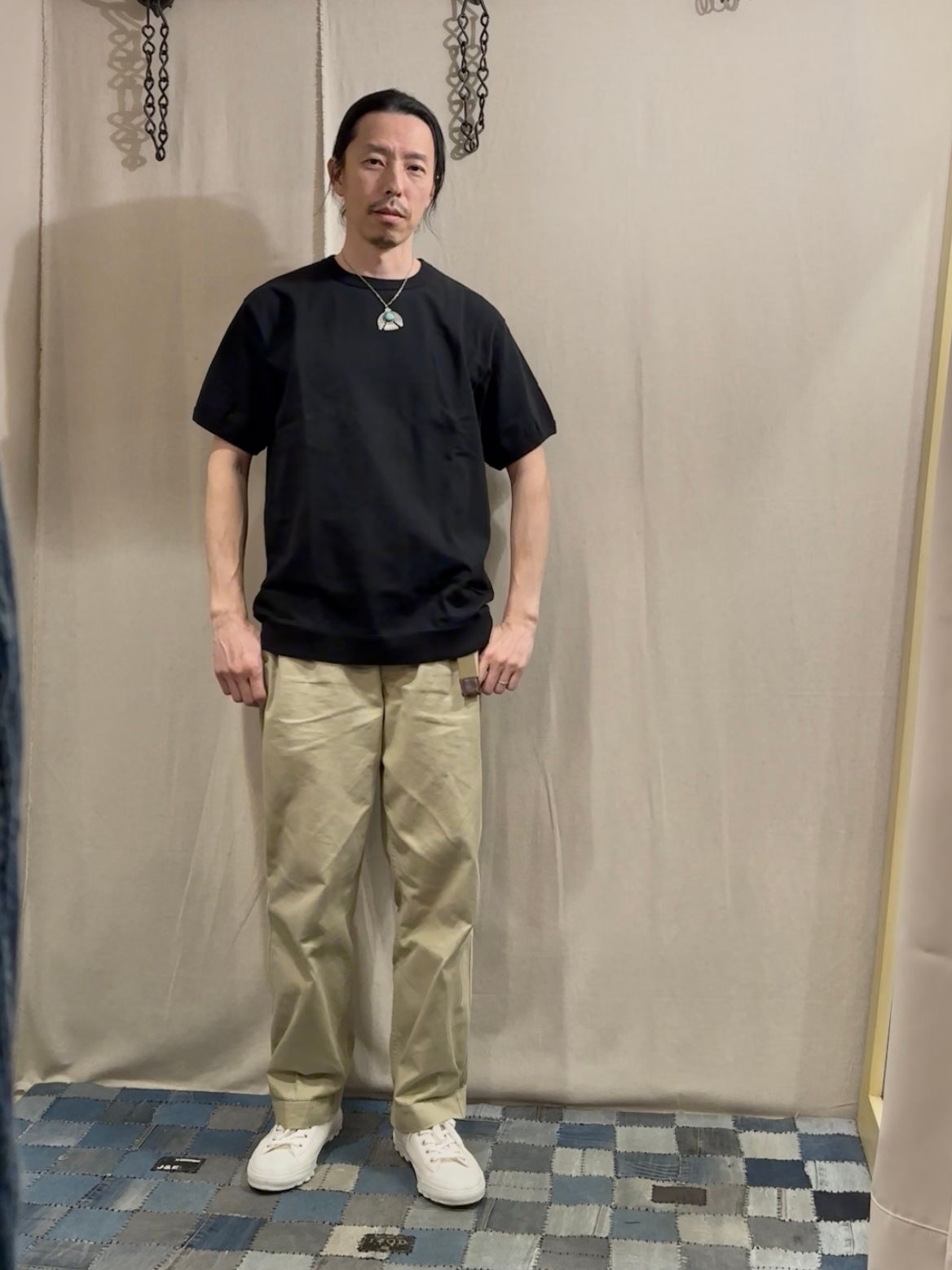 WHITESVILLE / ホワイツビル 14/- HALF SLEEVE RIB T-SHIRT / 半袖リブTシャツ / WV79147 ブラック(119)