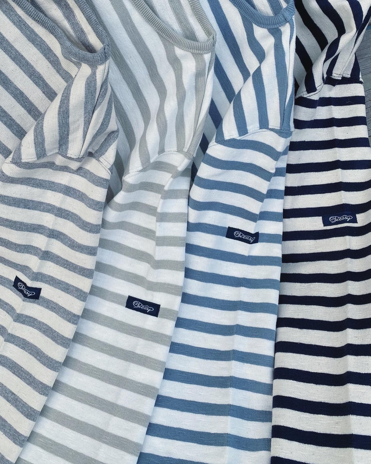 HDCS BOATNECK BORDER BASQUE SHIRT / ボートネックボーダーバスクシャツ / WHITE × LT BLUE