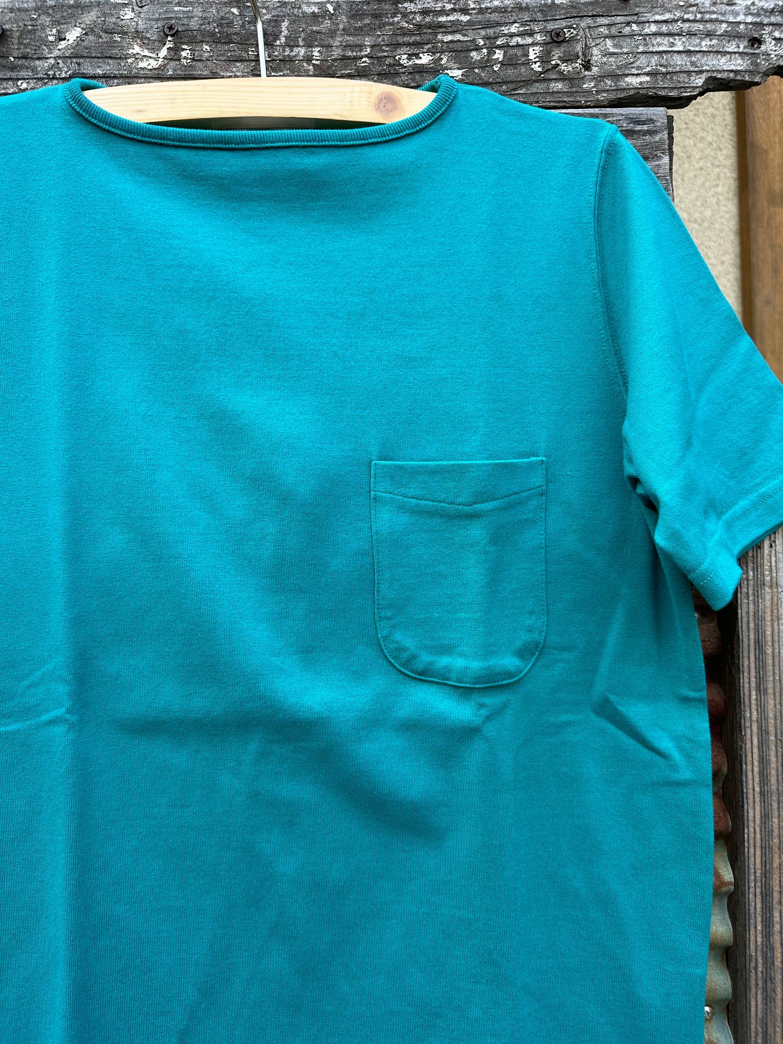 te500 / SUMMER KNIT PK T-SHIRTS / サマーニット / ポケットTシャツ / SEA BLUE