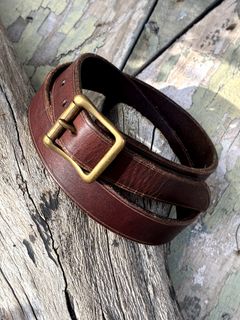 レザーギャリソンベルト ナロー / ブラウン / ヴァスコ