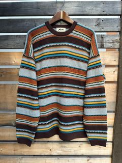 90's BORDER KNIT / グレー( ブラウン系 )