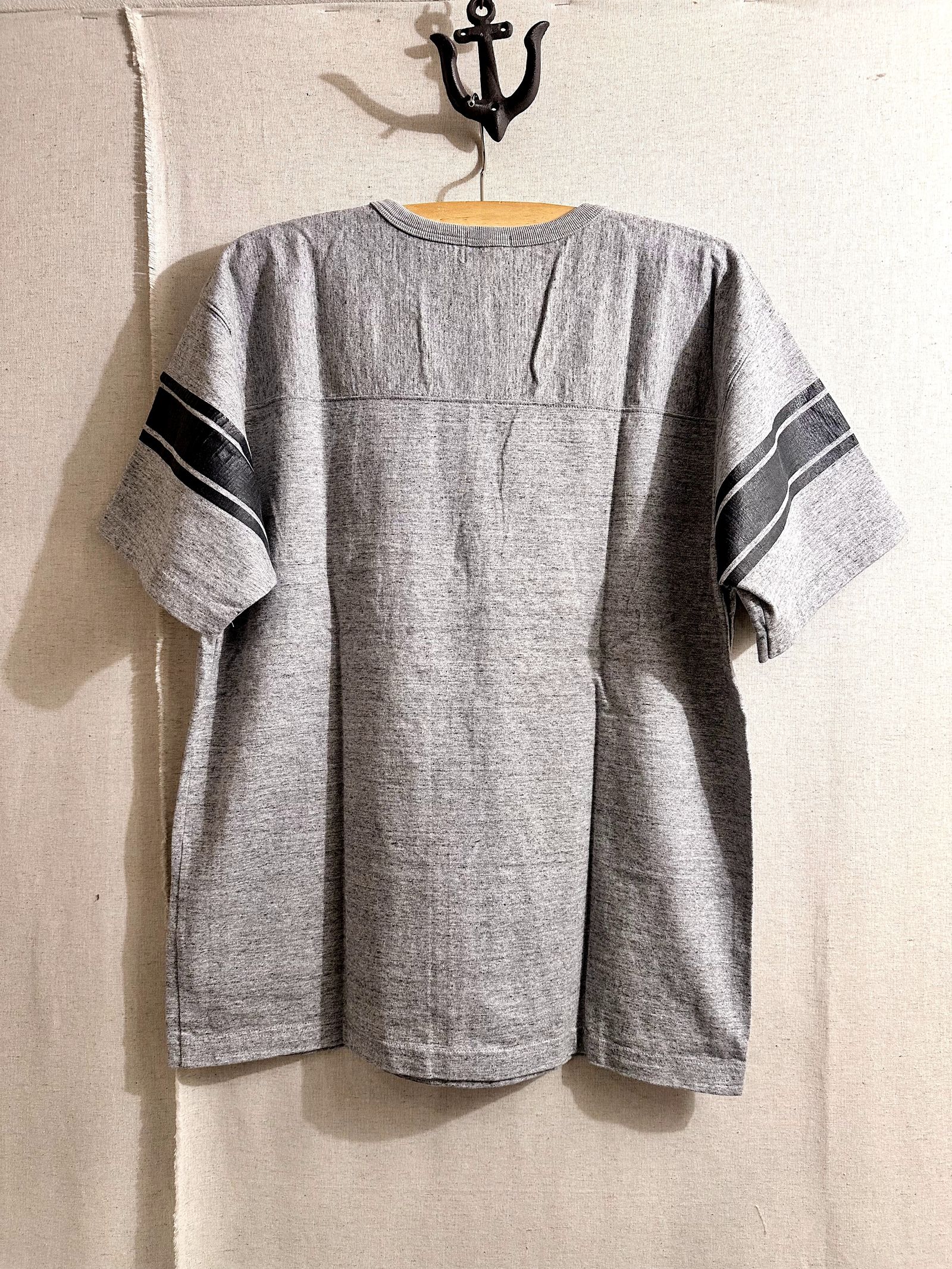 WHITESVILLE / ホワイツビル 14/- HALF SLEEVE FOOTBALL T-SHIRT  W/PRINT/ ナンバリング半袖フットボールTシャツ / WV79156 ヘザーグレー(113)