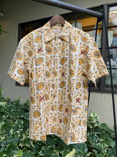 ブロックプリント Hペイズリー ショートスリーブシャツ