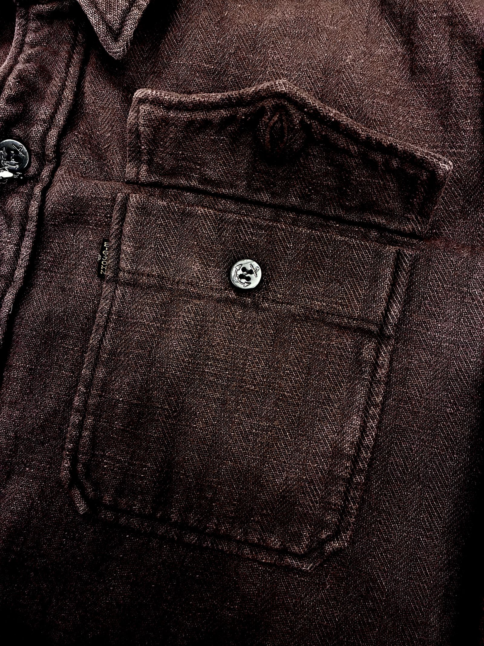 US NAVY CPOシャツ / ボルドー / ビッグジョン