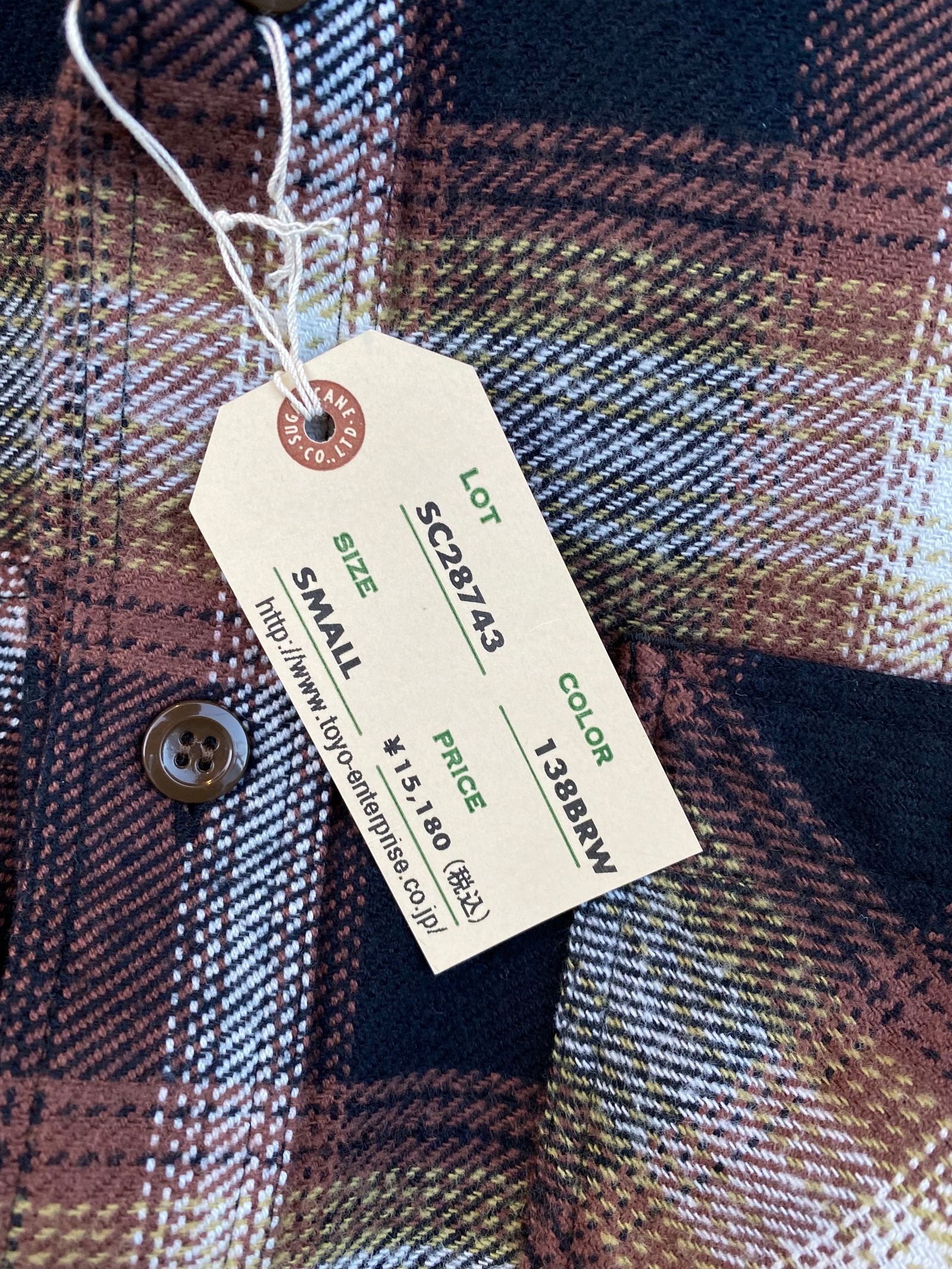 SUGAR CANE - TWILL CHECK L/S WORK SHIRT / ヘビーネルワーク