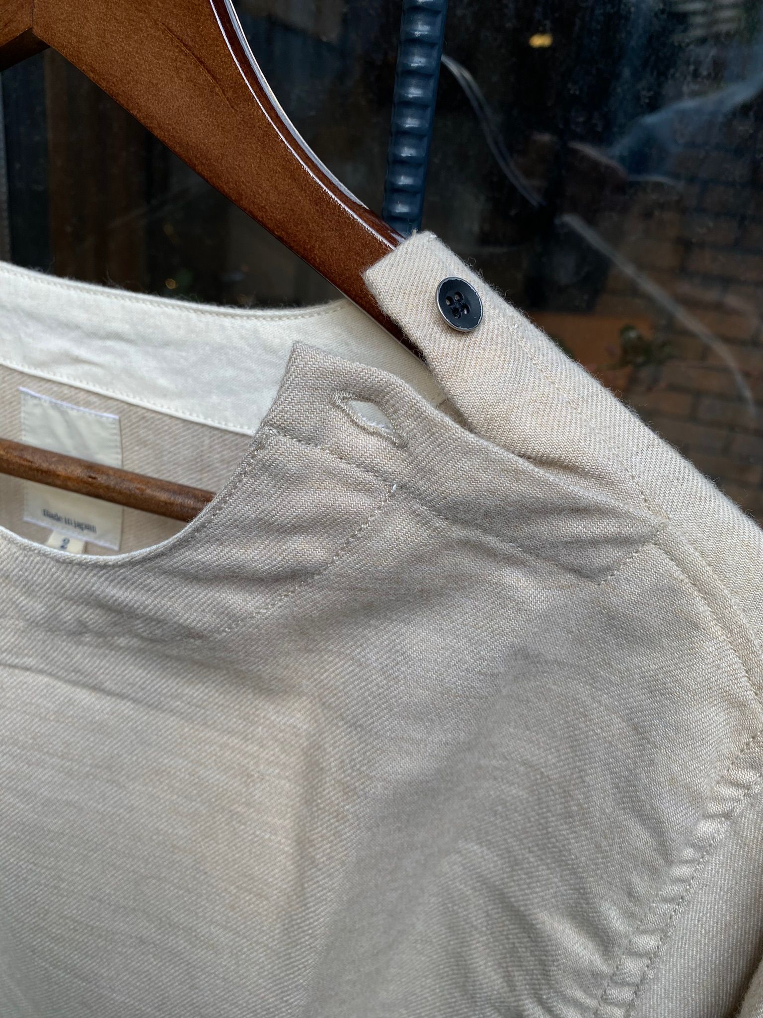 F3483 / C/W SLEEPING SHIRT / コットンウールスリーピングシャツ  / アイボリー