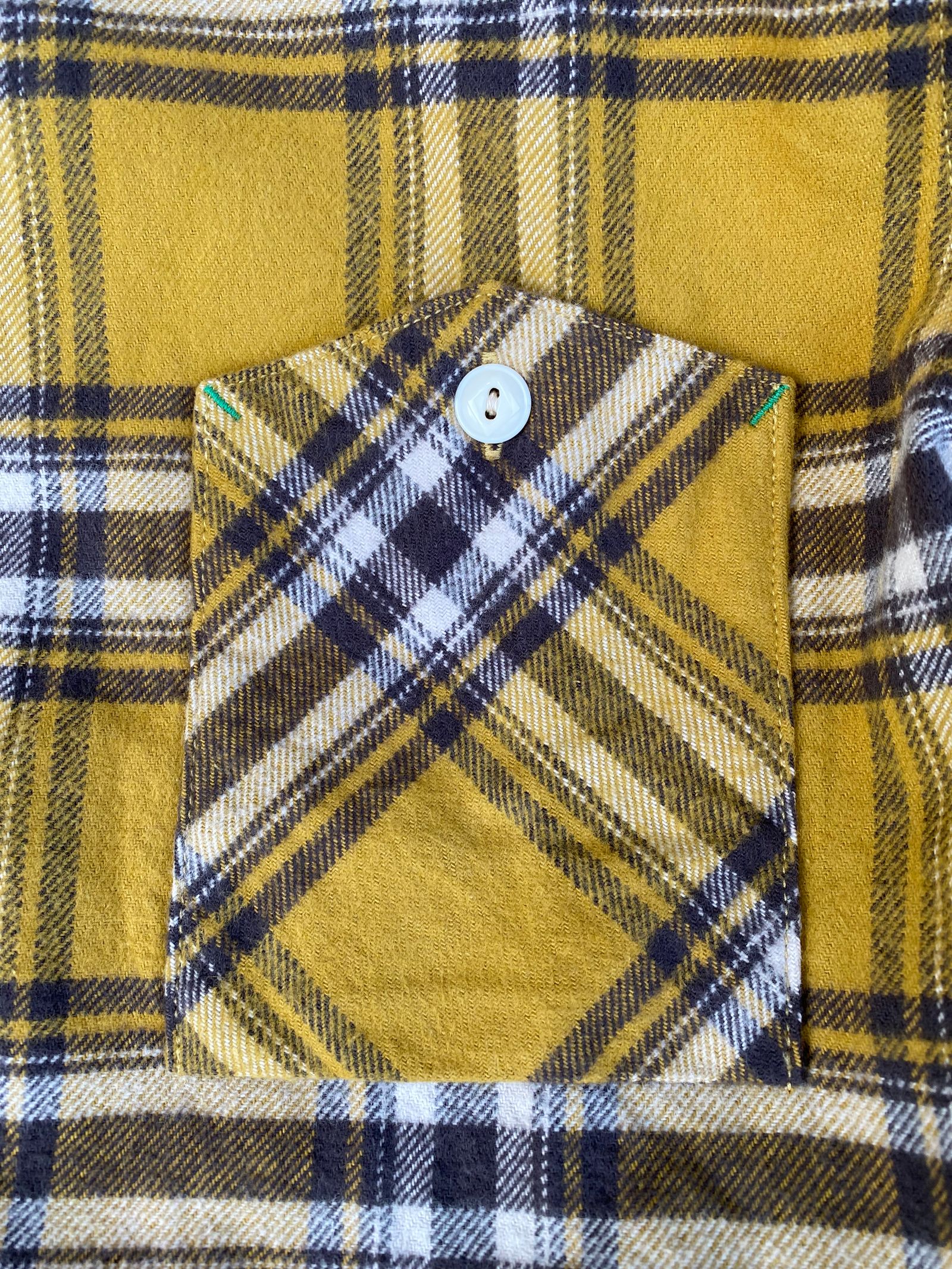 エフオービーファクトリー / FOB FACTORY /  F3474 ヘビーネル ワークシャツ / イエロー