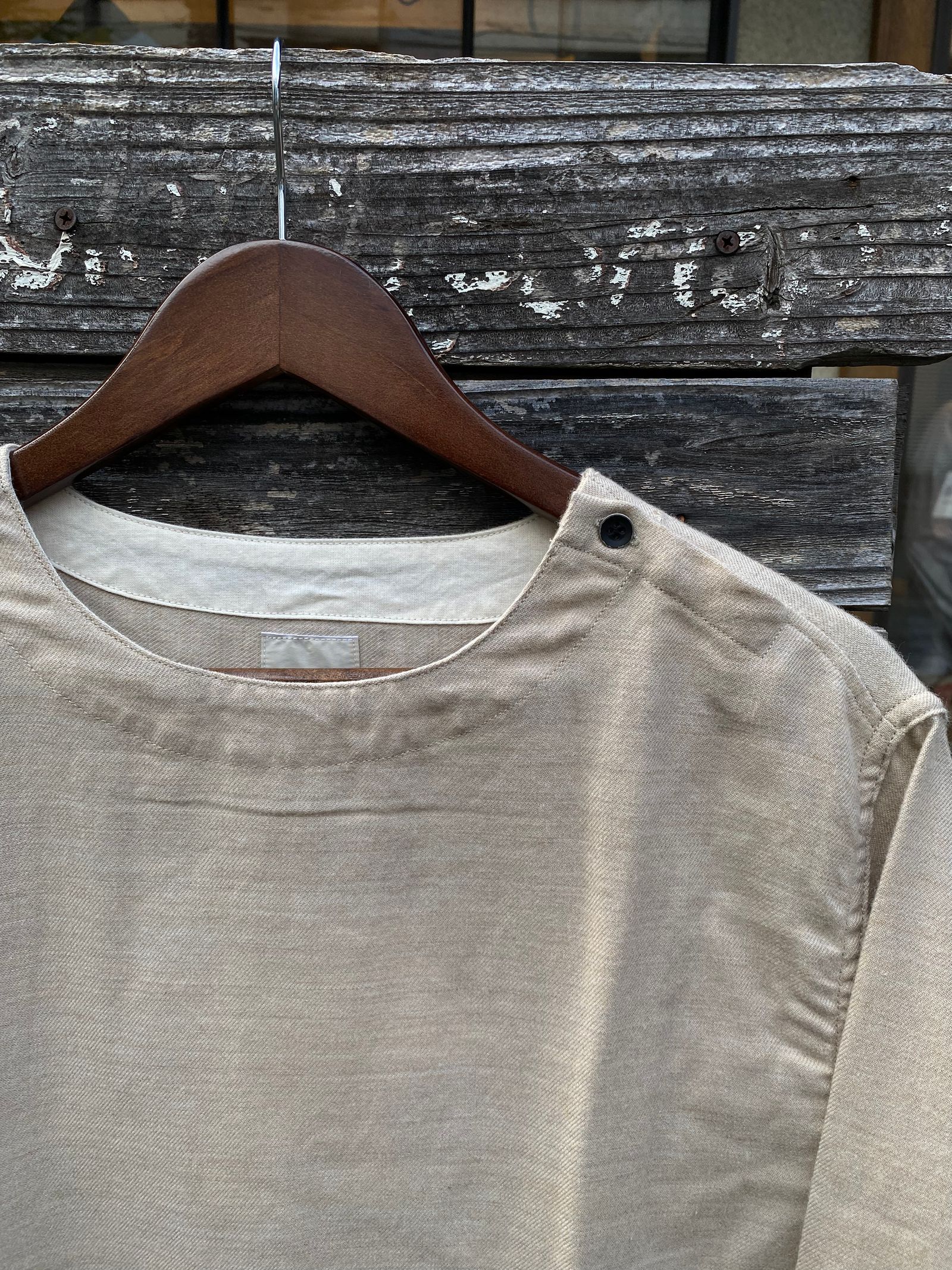 F3483 / C/W SLEEPING SHIRT / コットンウールスリーピングシャツ  / アイボリー