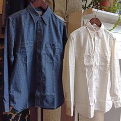 バズリクソンズ シャンブレーワークシャツ