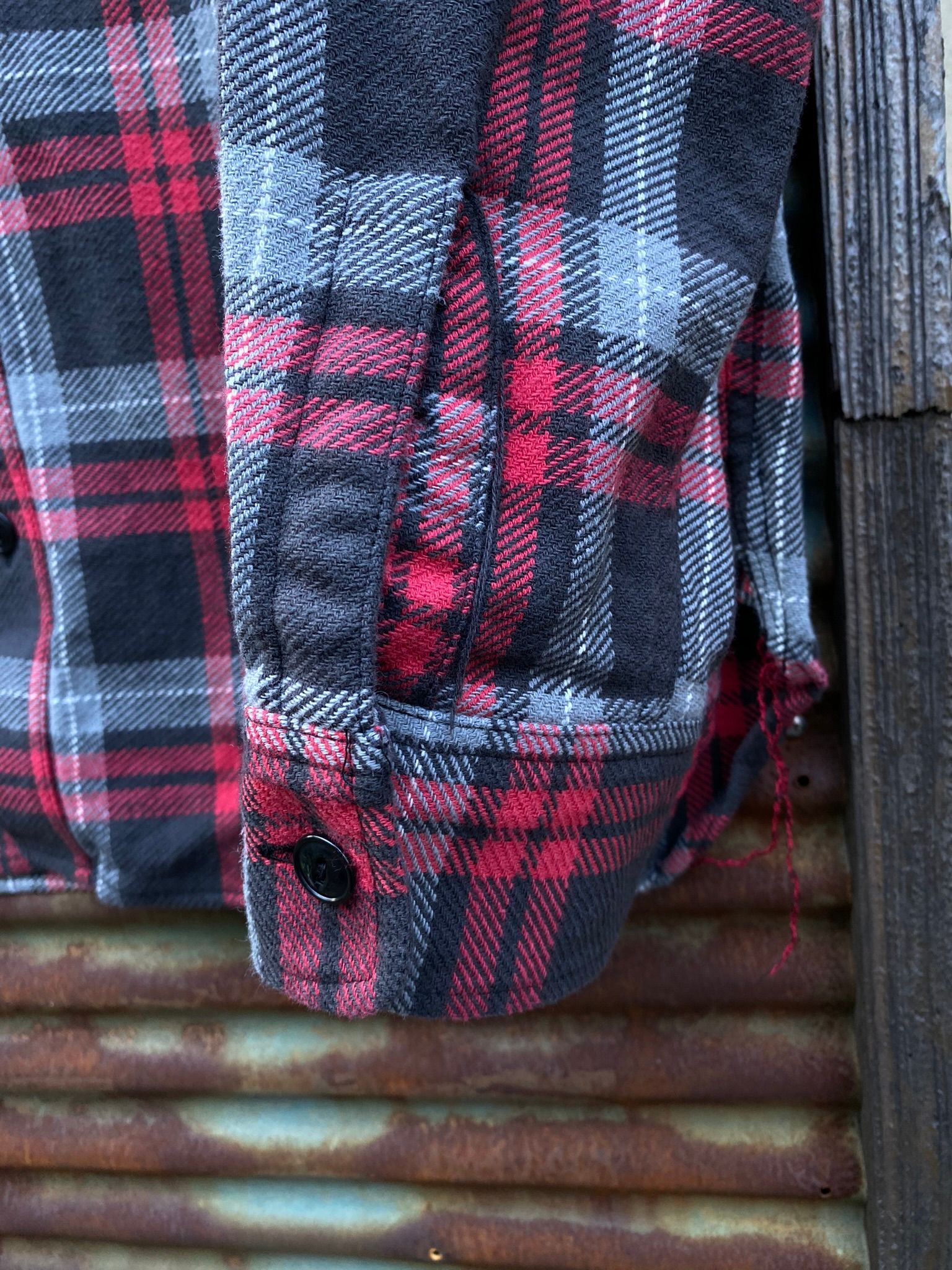 SC28960 / TWILL CHECK WORK SHIRT / ヘビーネルワークシャツ / ネルシャツ / チェックシャツ / BLACK(119)