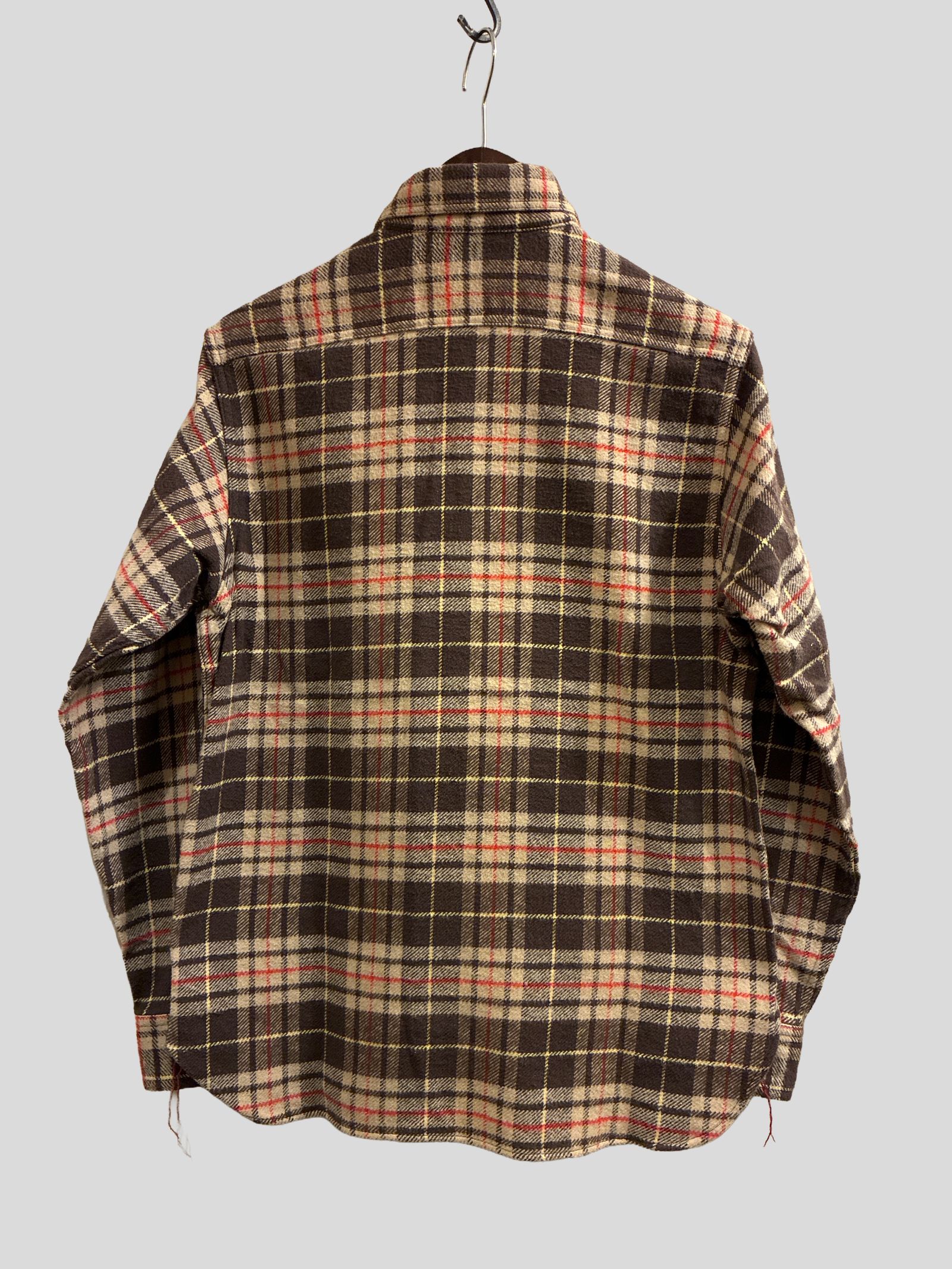 ヘビーツイルチェックワークシャツ/HEAVY TWILL CHECK WORK SHIRT / ヘビーネルワークシャツ / ネルシャツ / SC28232 / ブラウン(138)