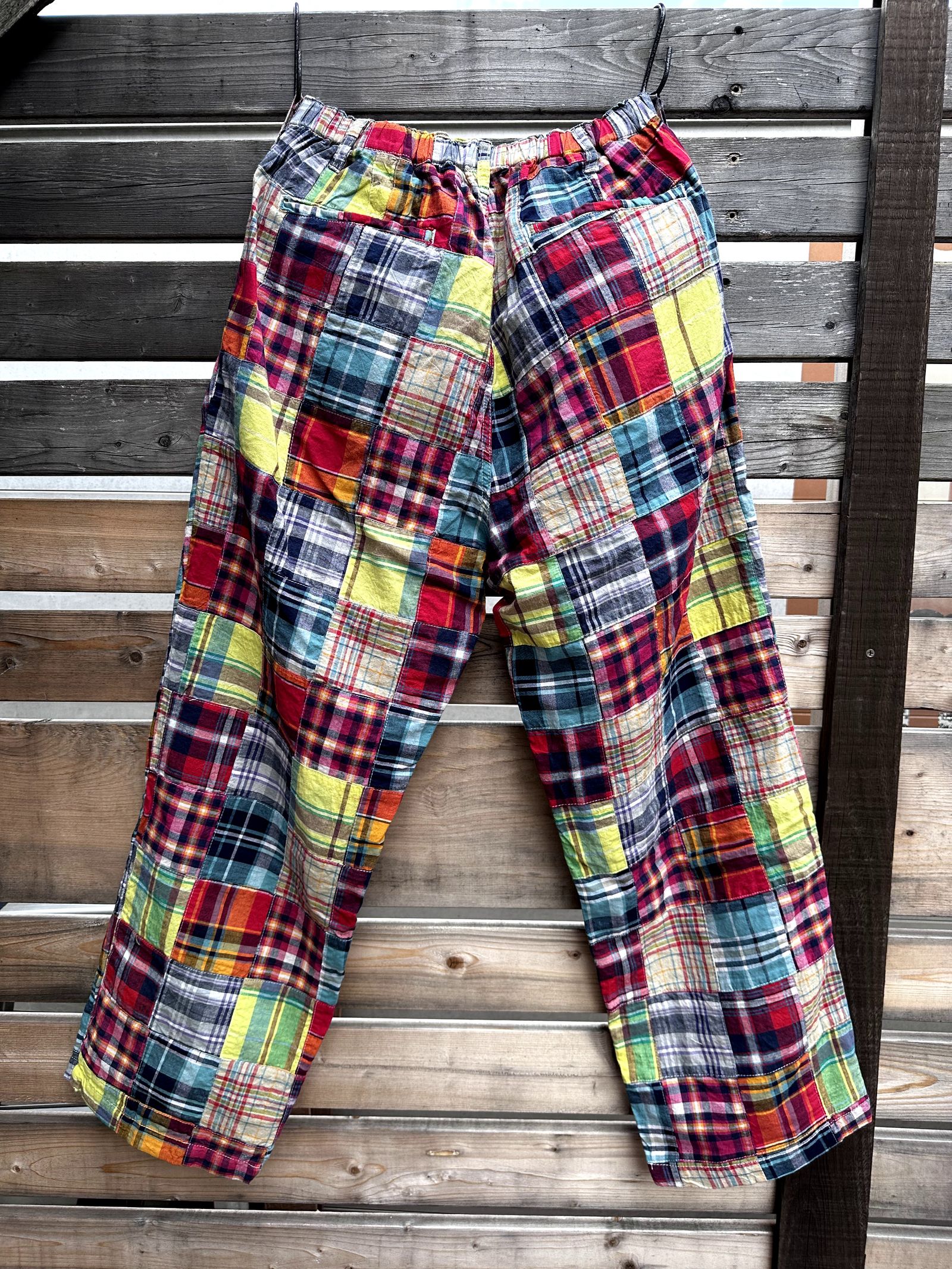 ナスングワム / Jack Tuck Pants / Check / マドラスパッチワークパンツ