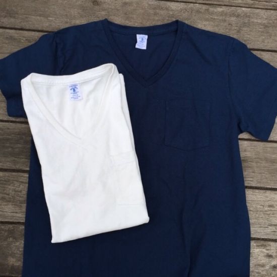 Velva Sheen ベルバシーン 2パックTシャツ ポケット付きVネック  160922