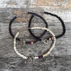 GAIJIN MADE ガイジンメイド ガラスビーズ×シルバーアンクレット
