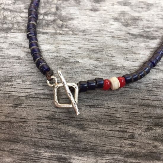 GAIJIN MADE ガイジンメイド ガラスビーズ×シルバーアンクレット