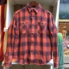 SUGAR CANE シュガーケーン ツイルチェックワークシャツ SC27062 レッド