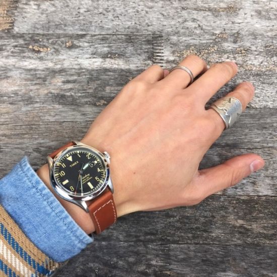 TIMEX Waterbury Red Wing Shoe Leather 38mm