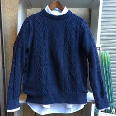 Mr.attick ミスターアティック ストーンウォッシュニット ネイビー