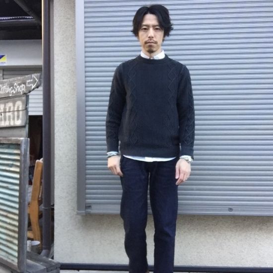Mr.attick ミスターアティック ストーンウォッシュニット ブラック