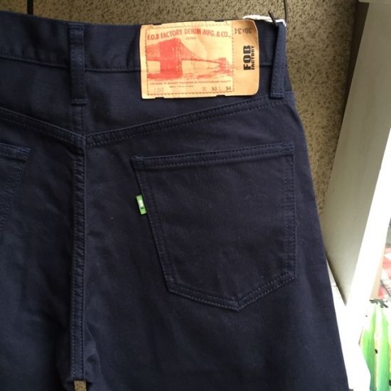 FOB FACTORY(エフオービー ファクトリー) ピケ5Pパンツ  ネイビー F1134