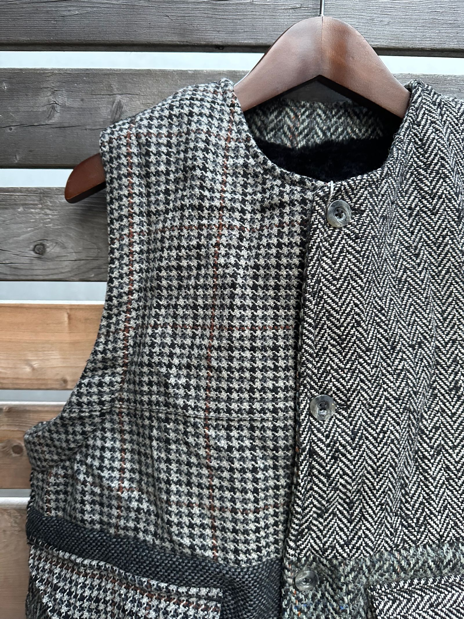 ARTISAN VEST / アルチザンベスト / リバーシブル / ツイード / ブラックM