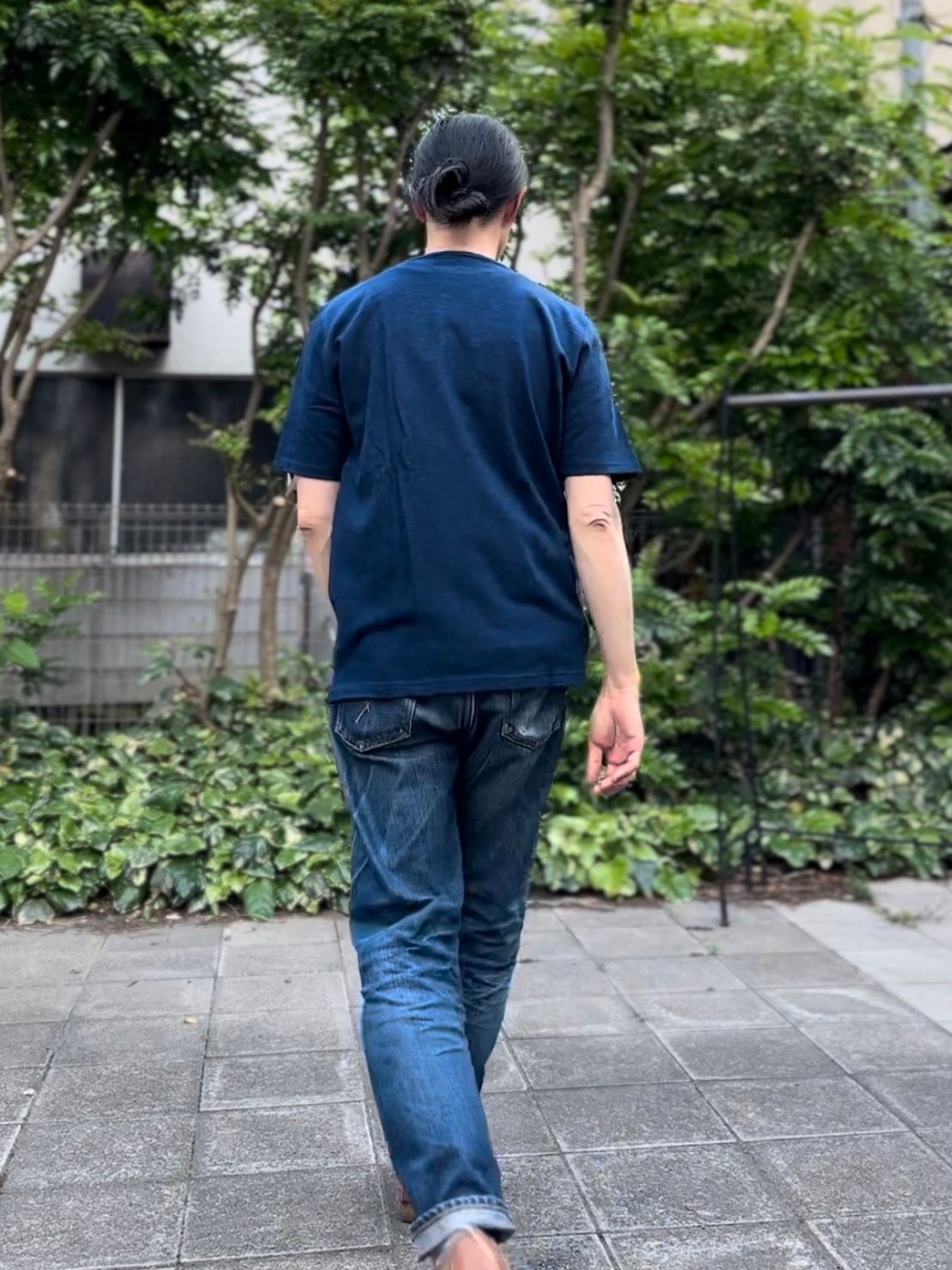 te001SSPK / HDCS ポケットTシャツ / 半袖バスクシャツ / ダークネイビー