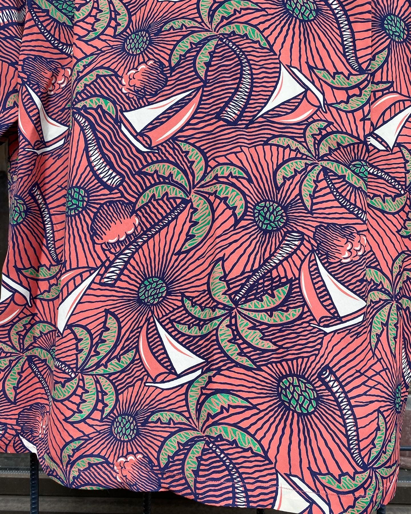 ALOHA SHIRTS “PALM BREEZING UP”/ 半袖レーヨンシャツ / アロハシャツ / ハワイアン / ヤシの木 / SS38798 /レッド (6