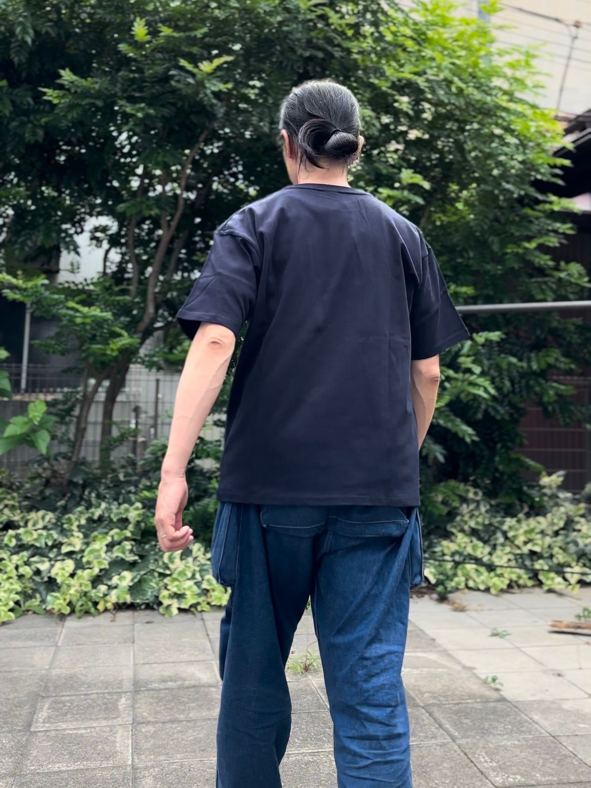 RUSSELL × BLUEBLUE / カレッジB Tシャツ2 / ネイビー