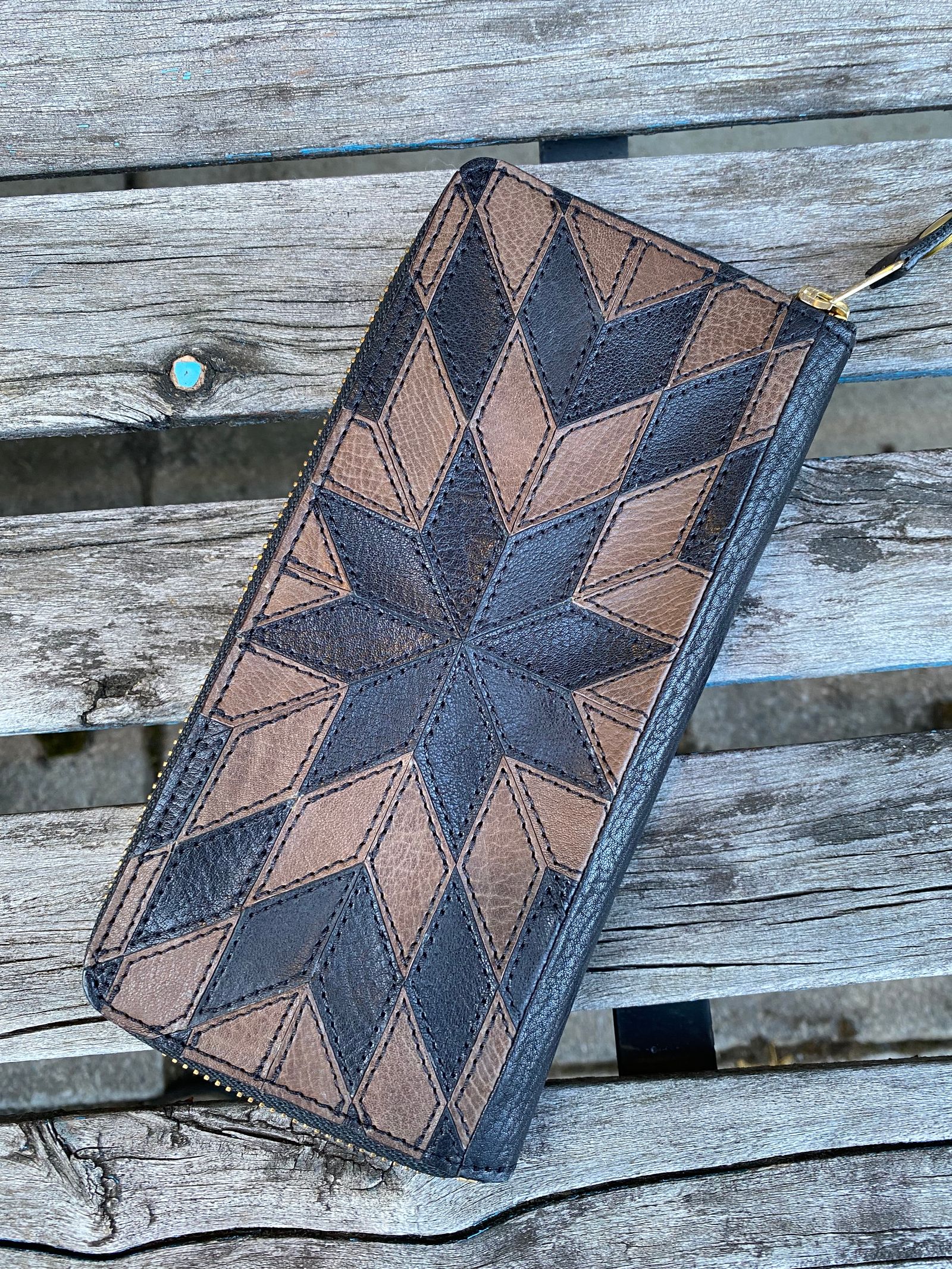 ナスングワム × ダマスキーナ / Nasngwam.×damasquina /ZIP LONESTAR WALLET ロンスターウォレット/ BLACK