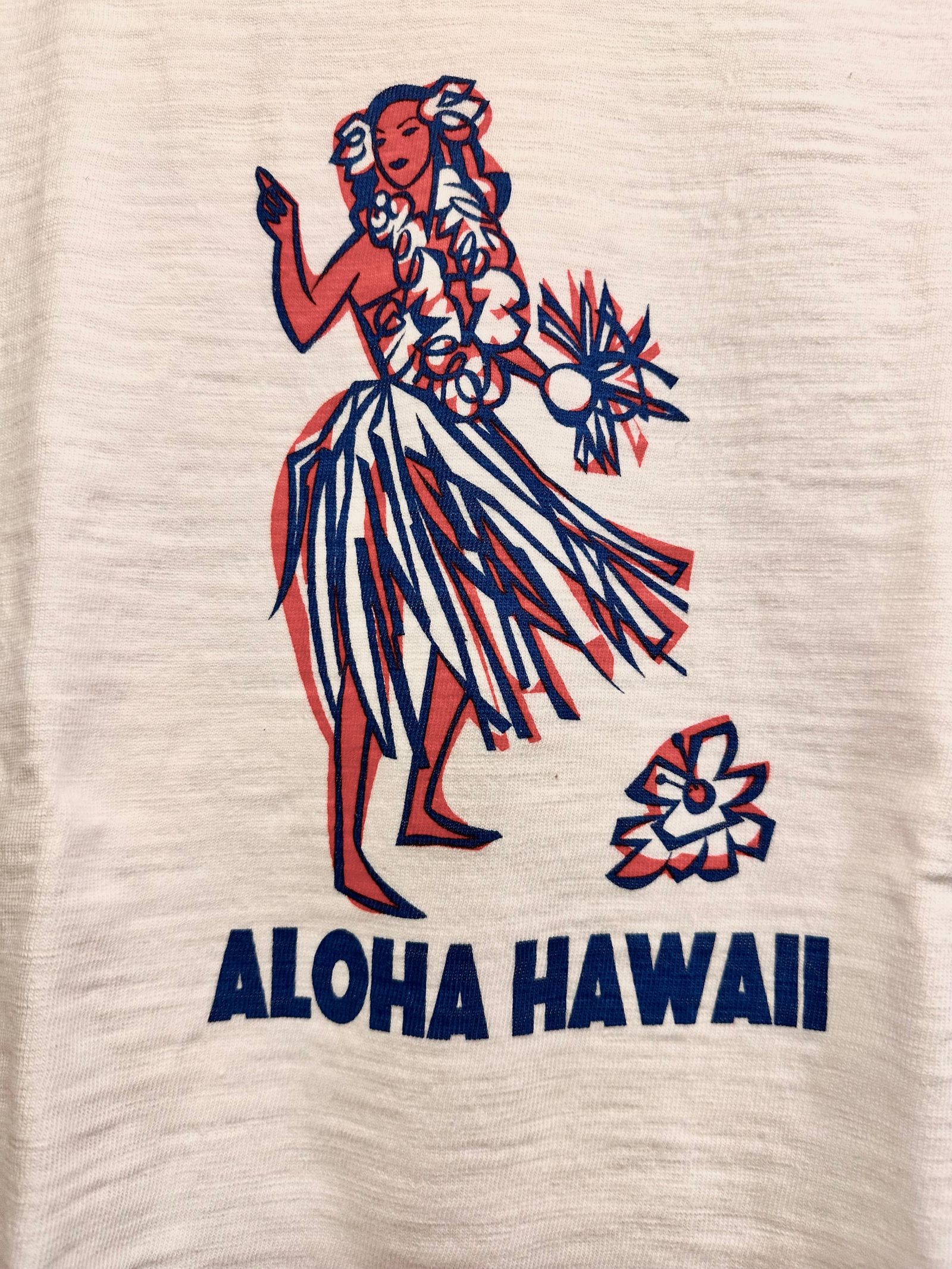 SS78675 / LADY DANCING HULA / ハワイアンフラTシャツ / オフホワイト