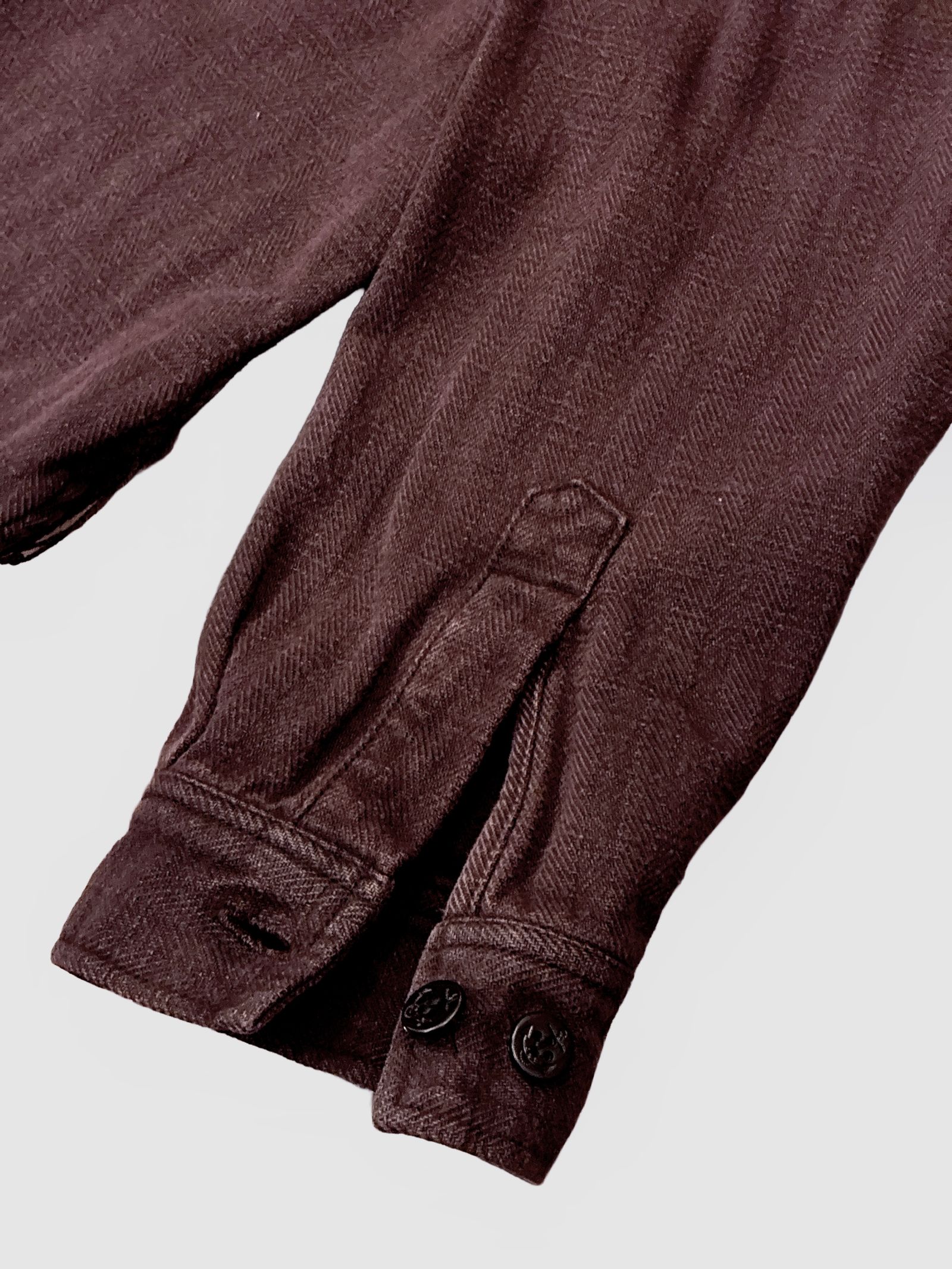 US NAVY CPOシャツ / ボルドー / ビッグジョン