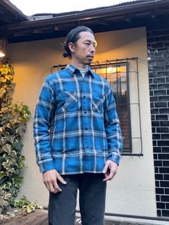 SC28957 / TWILL CHECK WORK SHIRT / ヘビーネルワークシャツ / ネルシャツ / チェックシャツ / BLUE (125)
