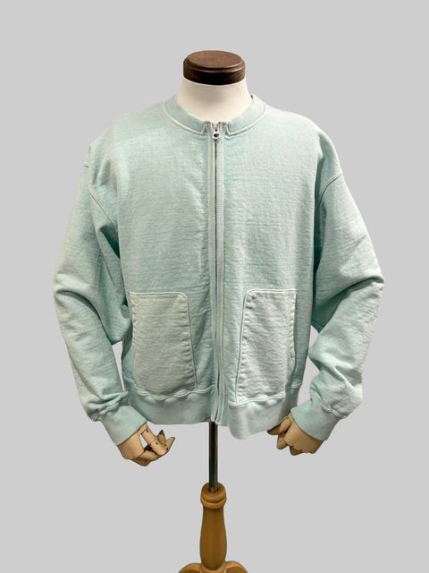 No,10 Crew Zip Parka クルーネックジップスウェットカーディガン / サックス / UNISON SPECIAL ユニゾンスペシャル