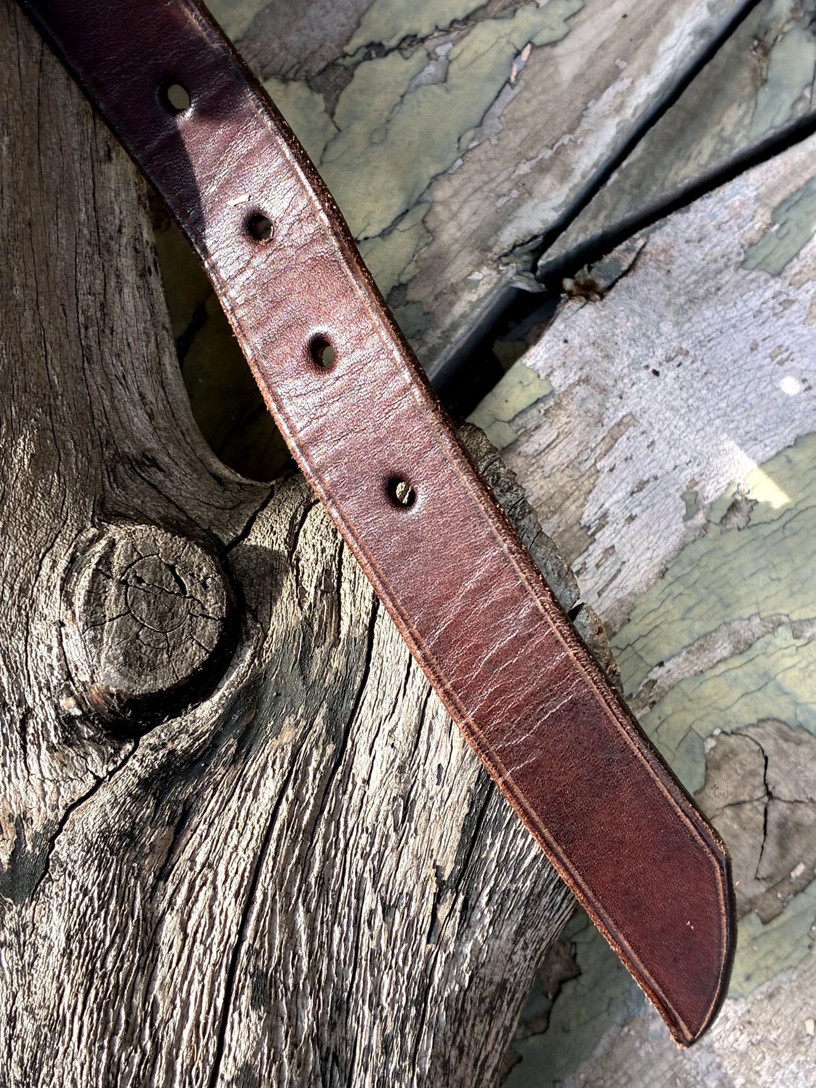 レザーギャリソンベルト ナロー / ブラウン / ヴァスコ