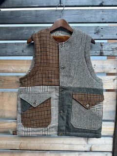 ARTISAN VEST / アルチザンベスト / リバーシブル / ツイード / ブラウンM
