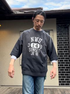 SCREEN STARS / スクリーンスターズ / Amecaji 3/4 slv Tee /アメカジ七分袖Tシャツ / チャコール