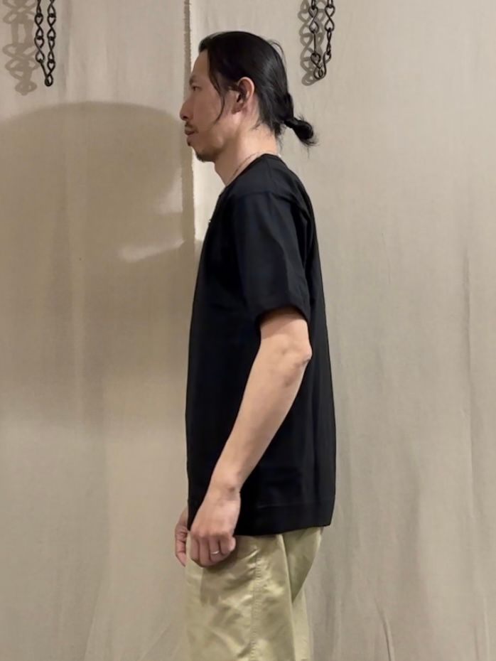 WHITESVILLE / ホワイツビル 14/- HALF SLEEVE RIB T-SHIRT / 半袖リブTシャツ / WV79147 ブラック(119)