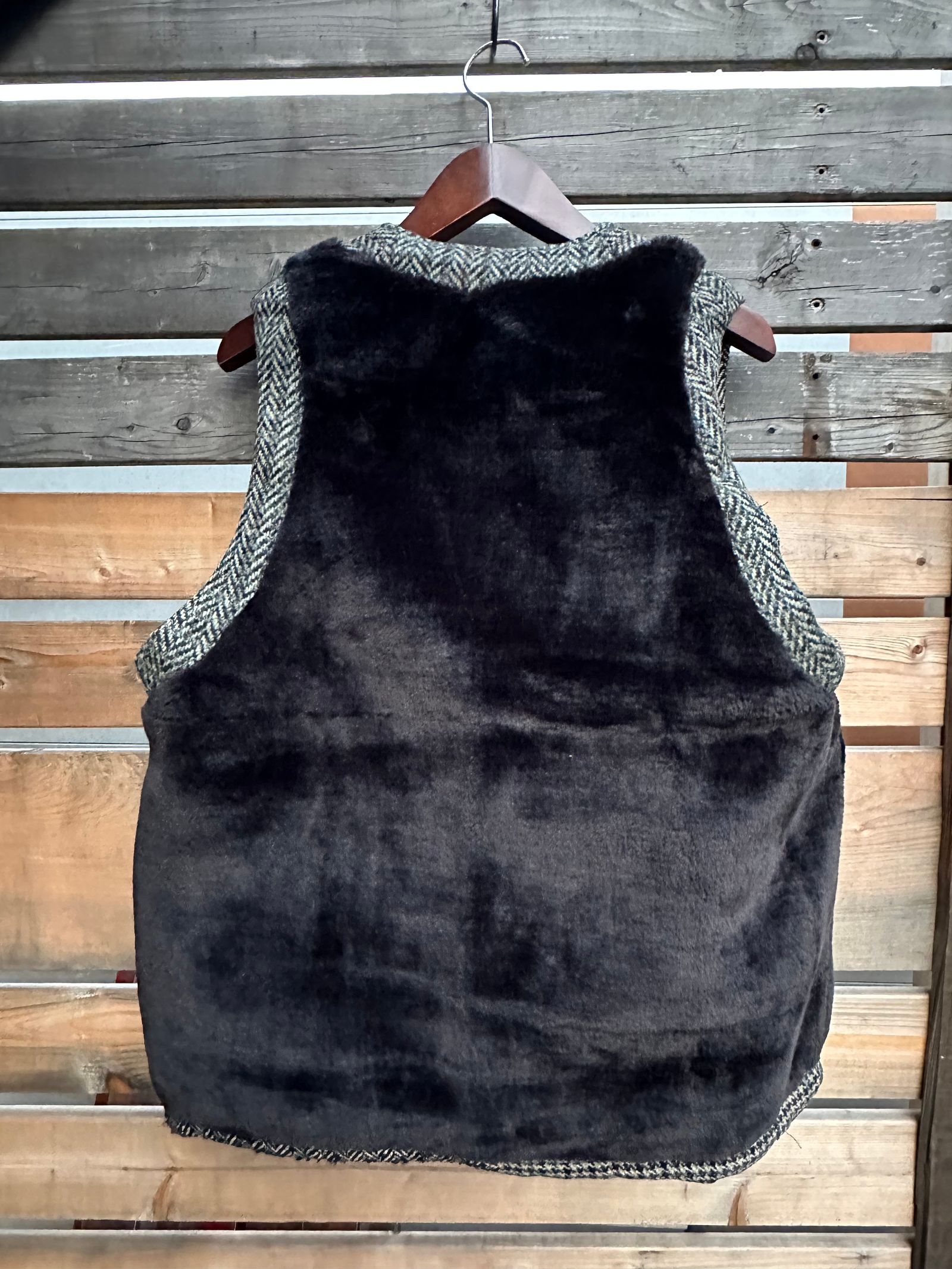 ARTISAN VEST / アルチザンベスト / リバーシブル / ツイード / ブラックM