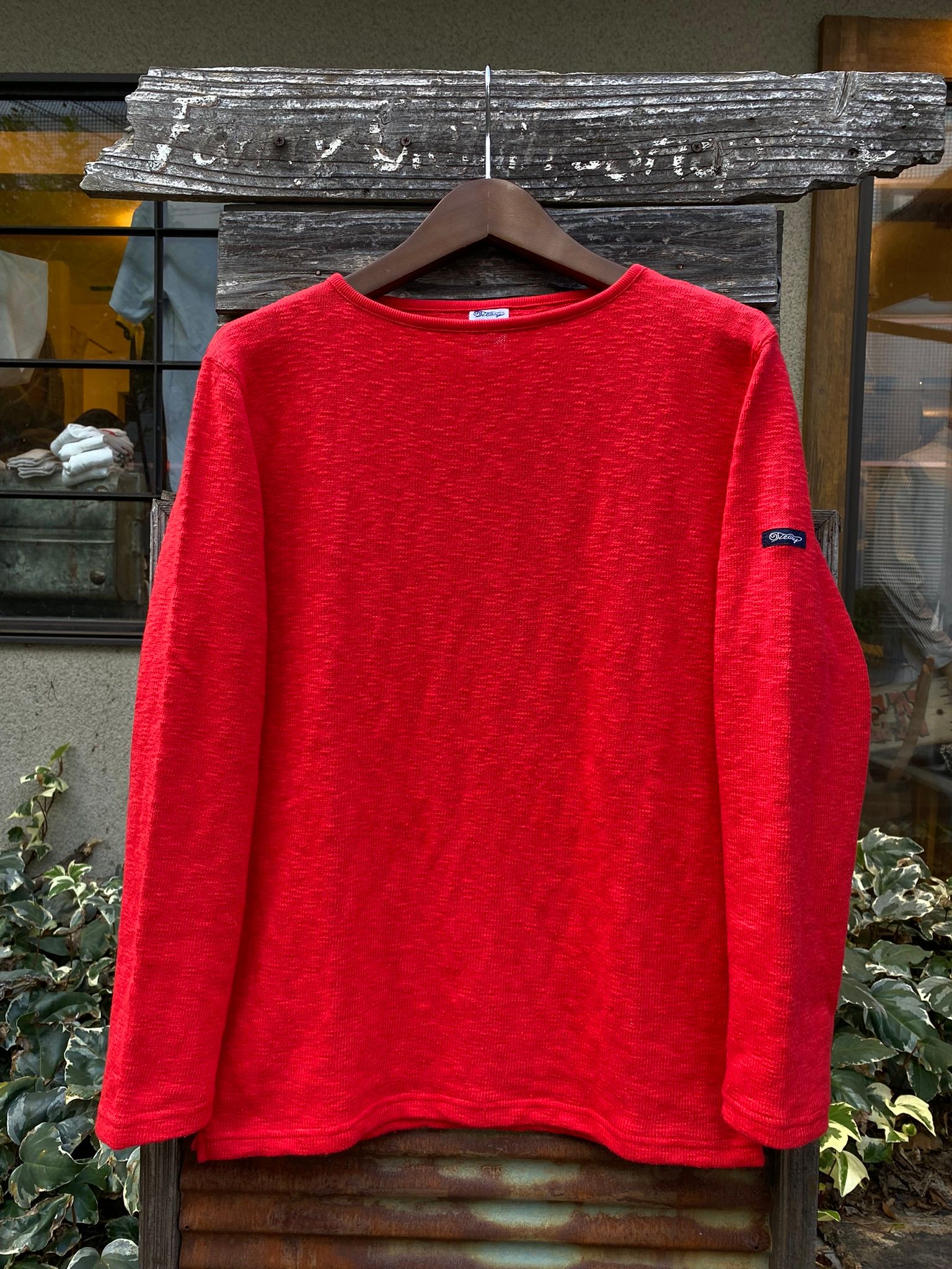 te002 TIEASY ORIGINAL BOATNECK SHIRT  / オリジナルボートネックシャツ / OLD RED