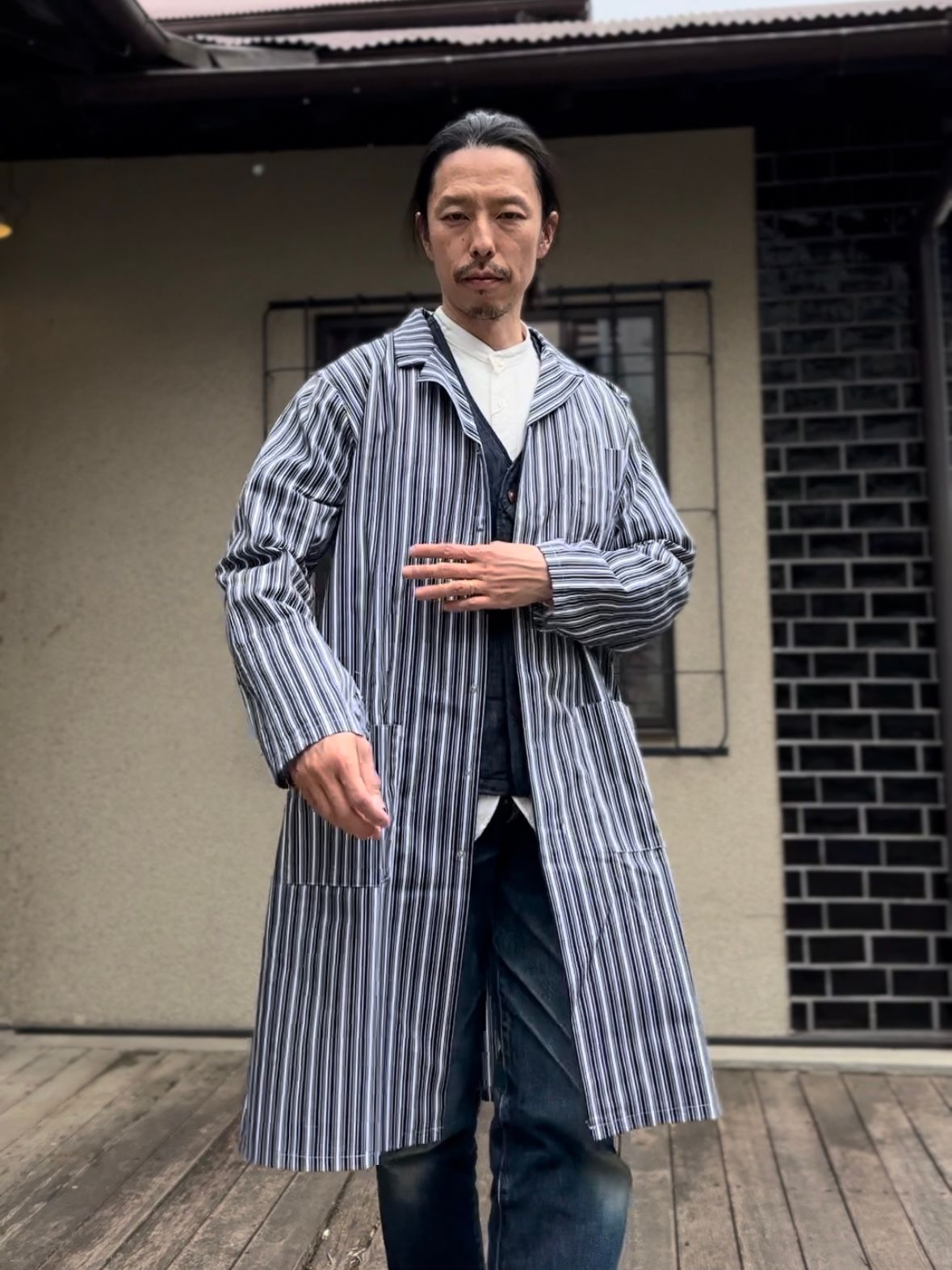 Alexandra / アレクサンドラ / Stripe Work Coat / ストライプワーク