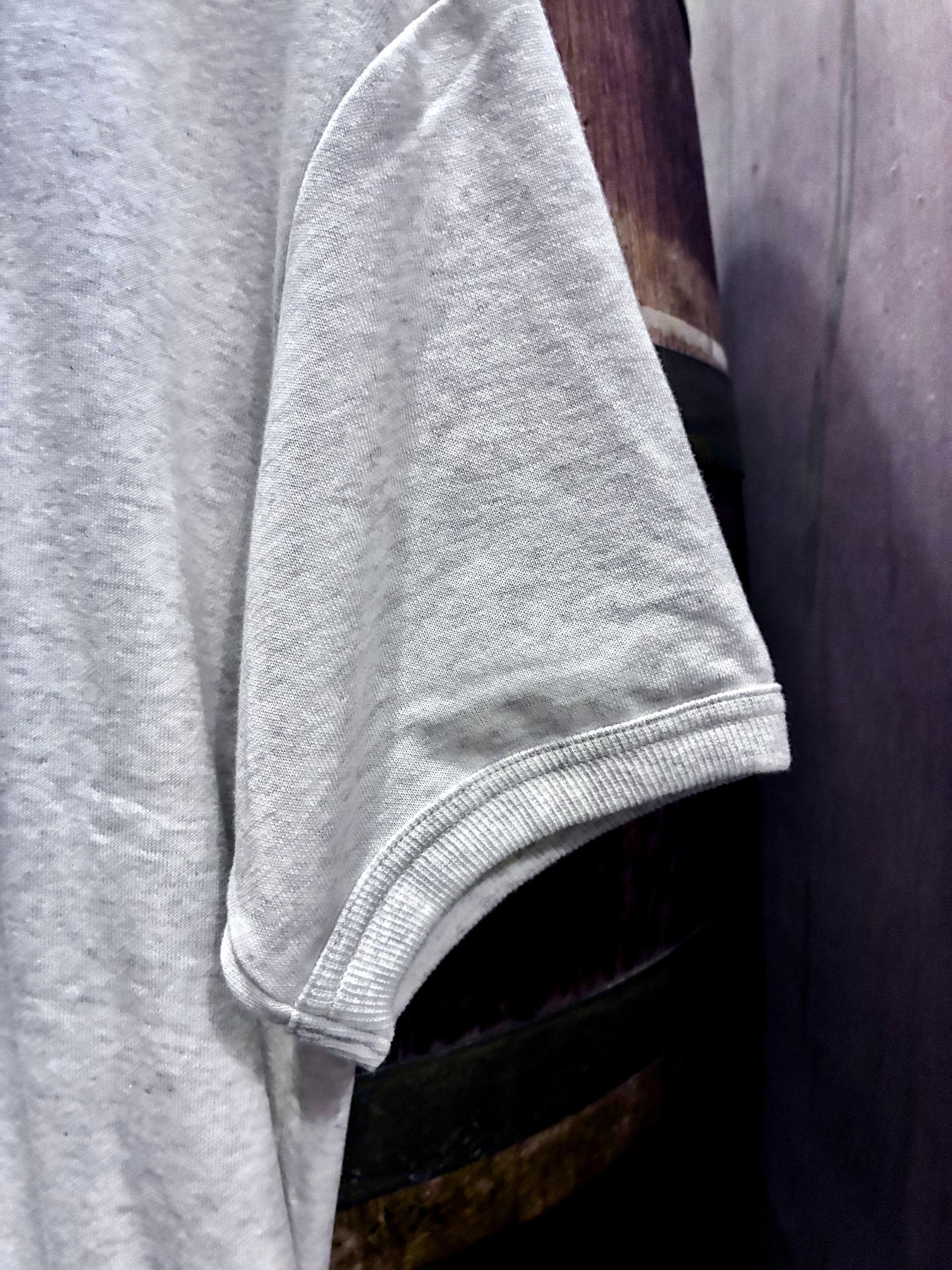 ミニ裏毛半袖リブTシャツ オートミール