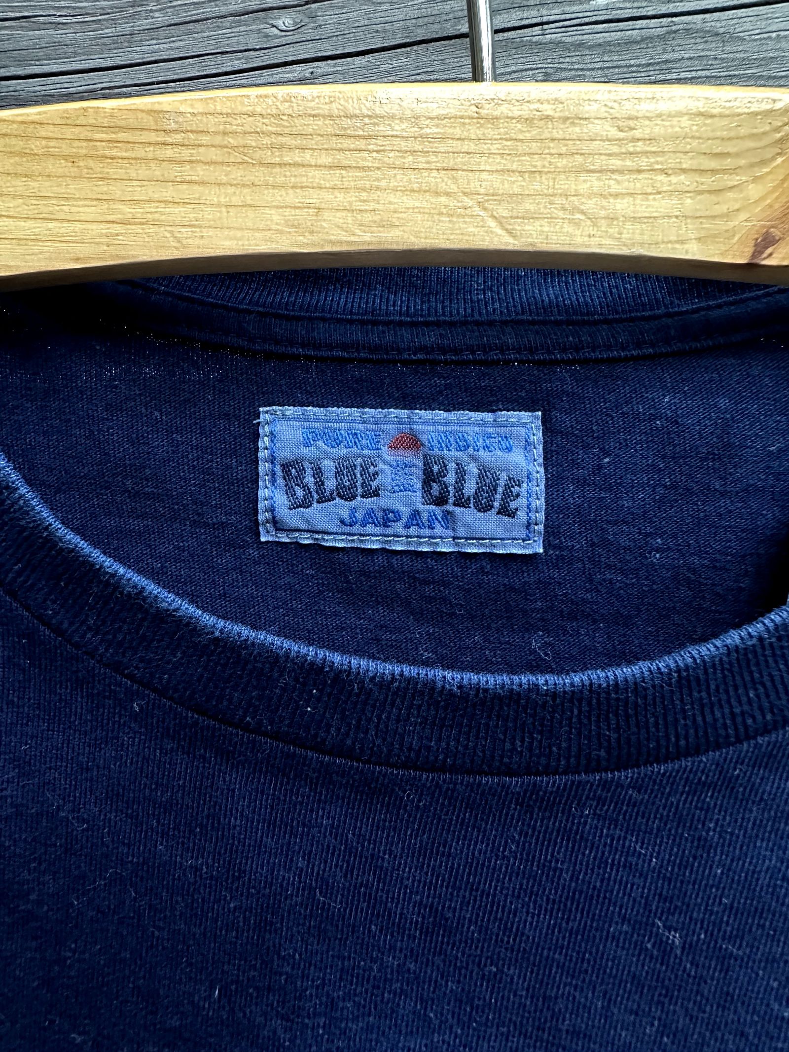 "訳あり"BLUE BLUE JAPAN インディゴオオマルグラデーションTシャツ