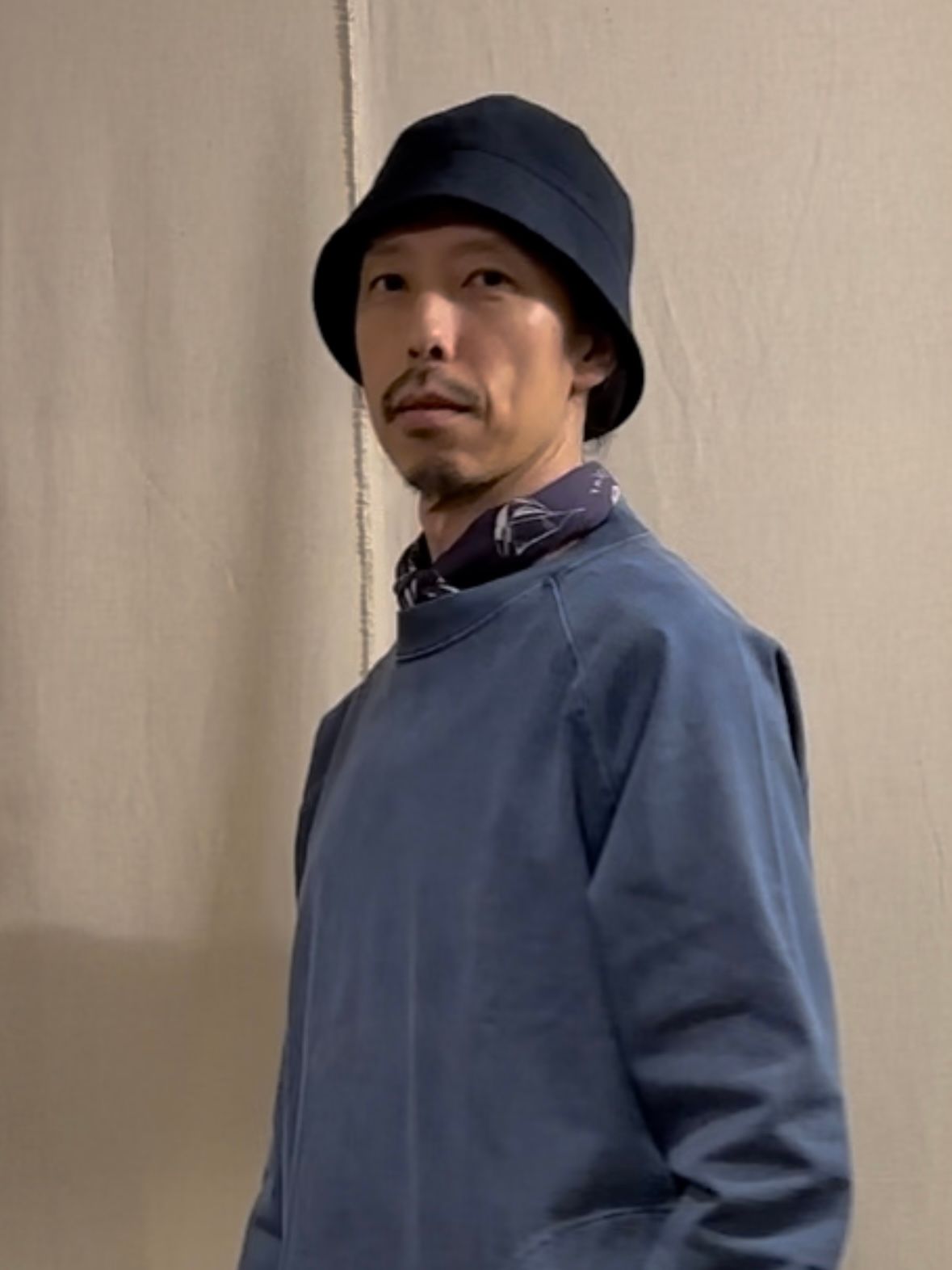 希少カラー ロイヤルネイビーブルー ヴィンテージ ロングプリム ハット HAT fitted-long-brim-hat-14307334-
