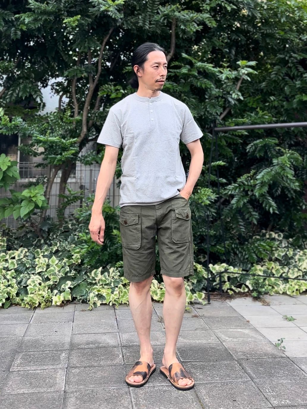 F4146 / OFFICER BUSH SHORTS / ブッシュショーツ / オリーブ
