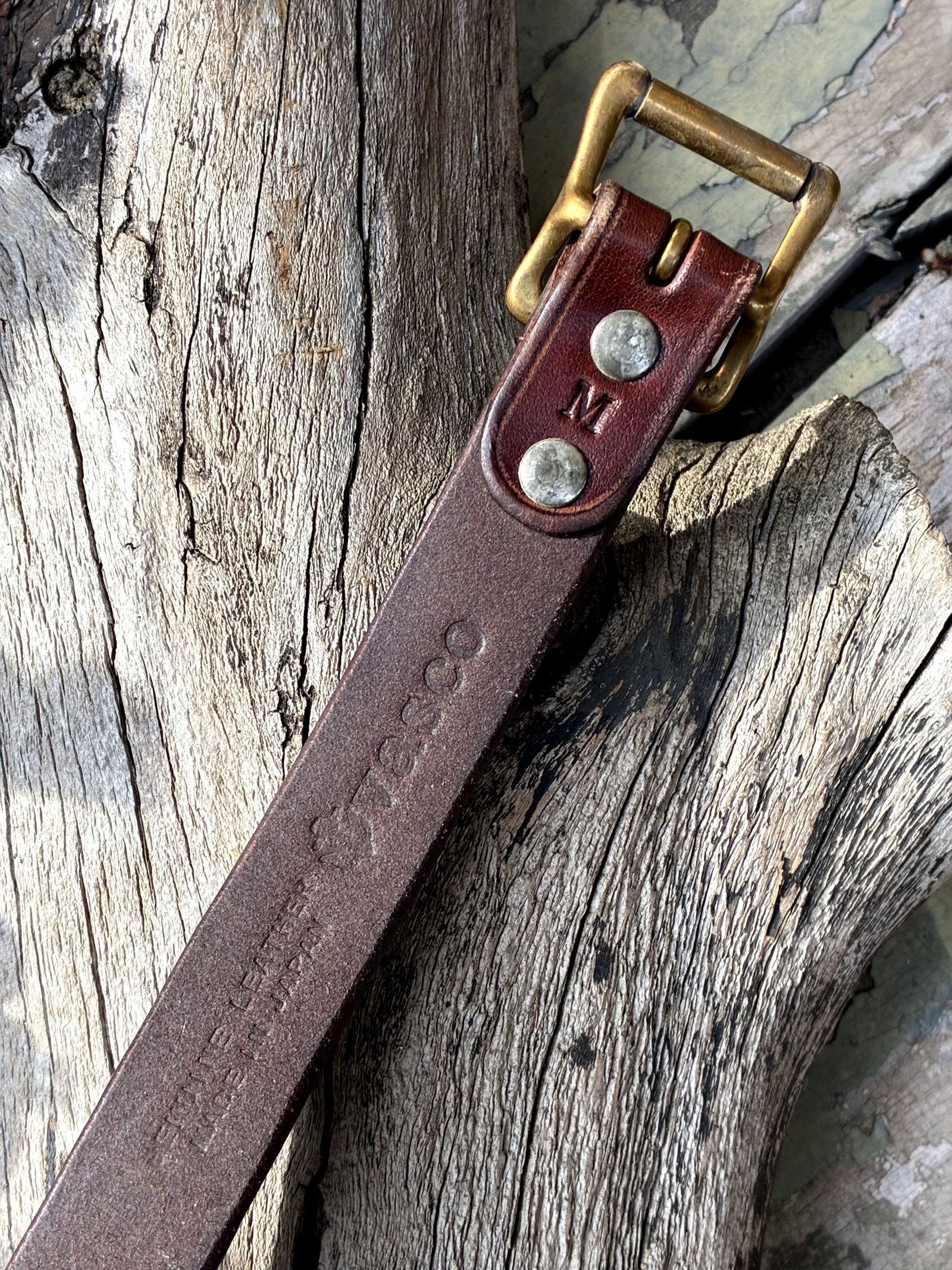 レザーギャリソンベルト ナロー / キャメル / ヴァスコ