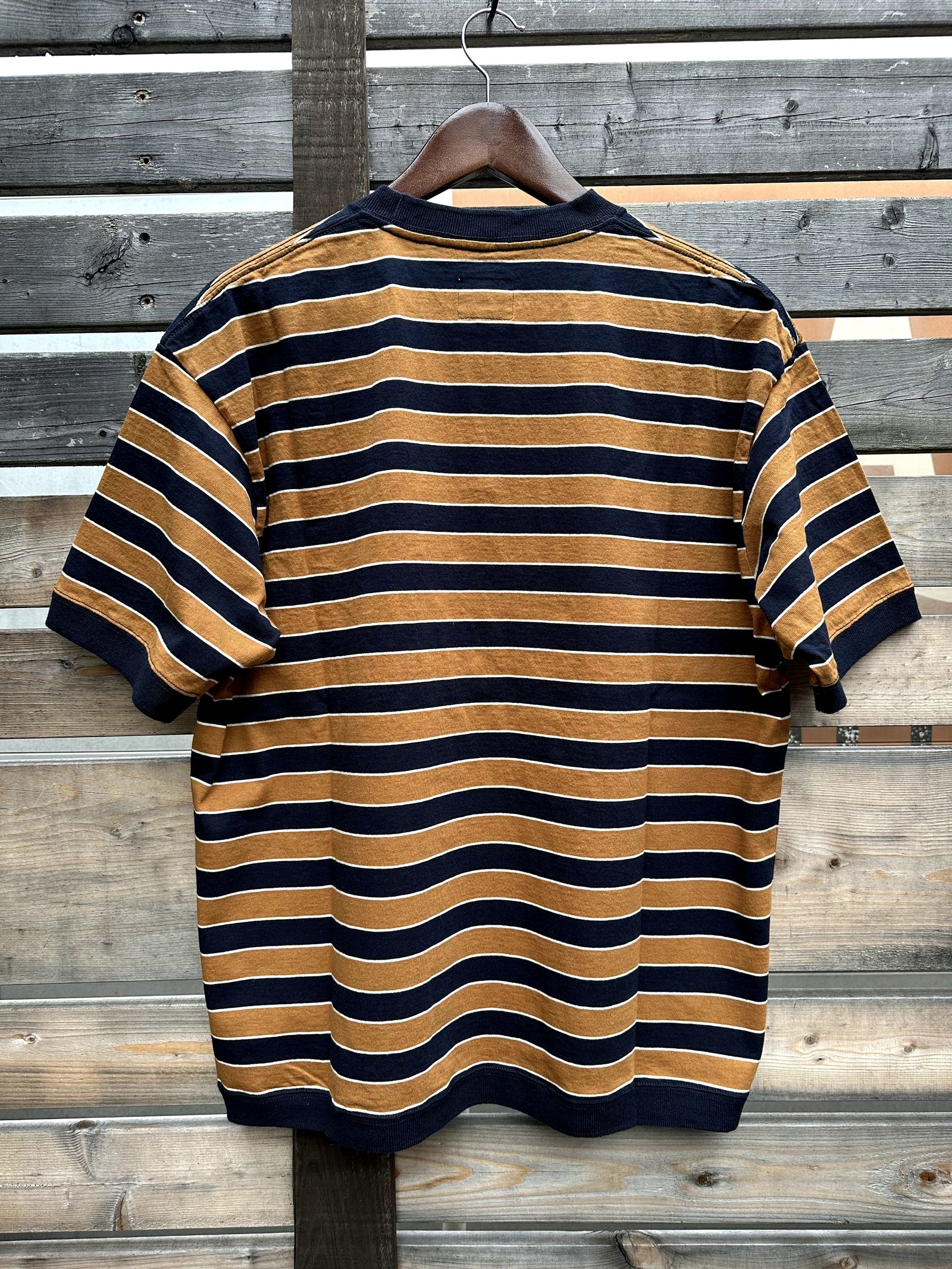 IMPRESTORE / インプレストア / ボーダーリブTシャツ / ジャックダニエルボーダー(ブラウン系)