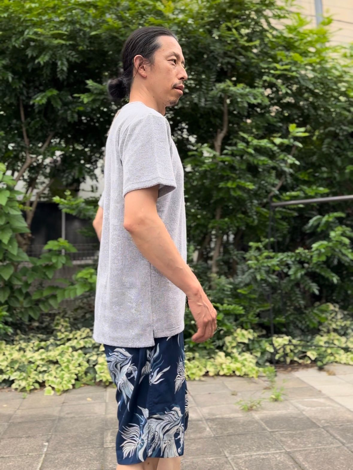 パイルポケットTシャツ / グレー